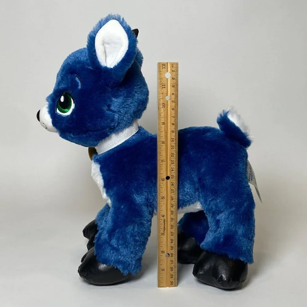 Build a Bear Workshop Tinsel Reindeer Plush Stuffed Animal Toy Blue No Cape